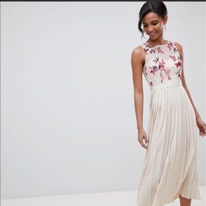 Bridal shower/rehearsal embroidered dress